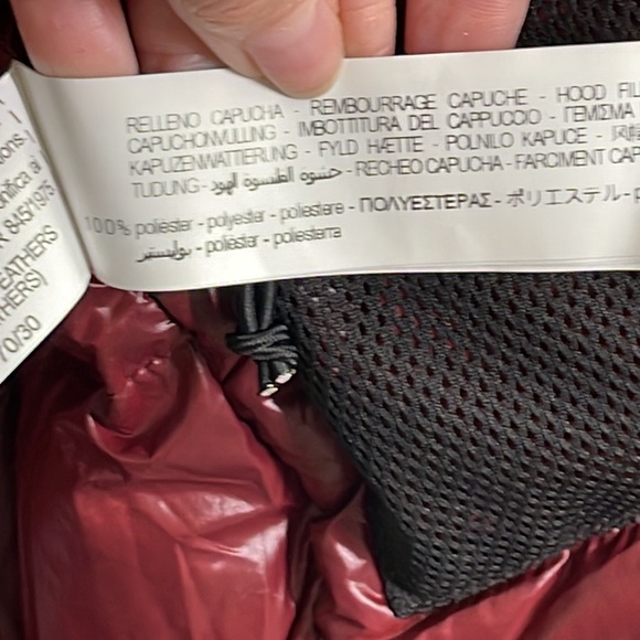Zara Limited Edition Burgundy Water Resistant Down Puffer Jacket Coat Size XS - Picture 12 of 14